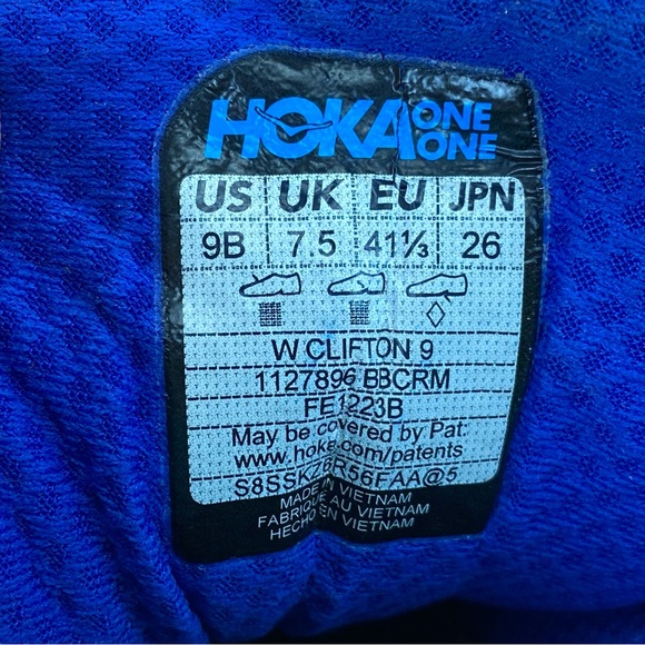 HOKA ONE ONE Clifton 9 Running Shoes Womens 9 US Lace-up Sneakers Gym Fitness - Picture 11 of 12